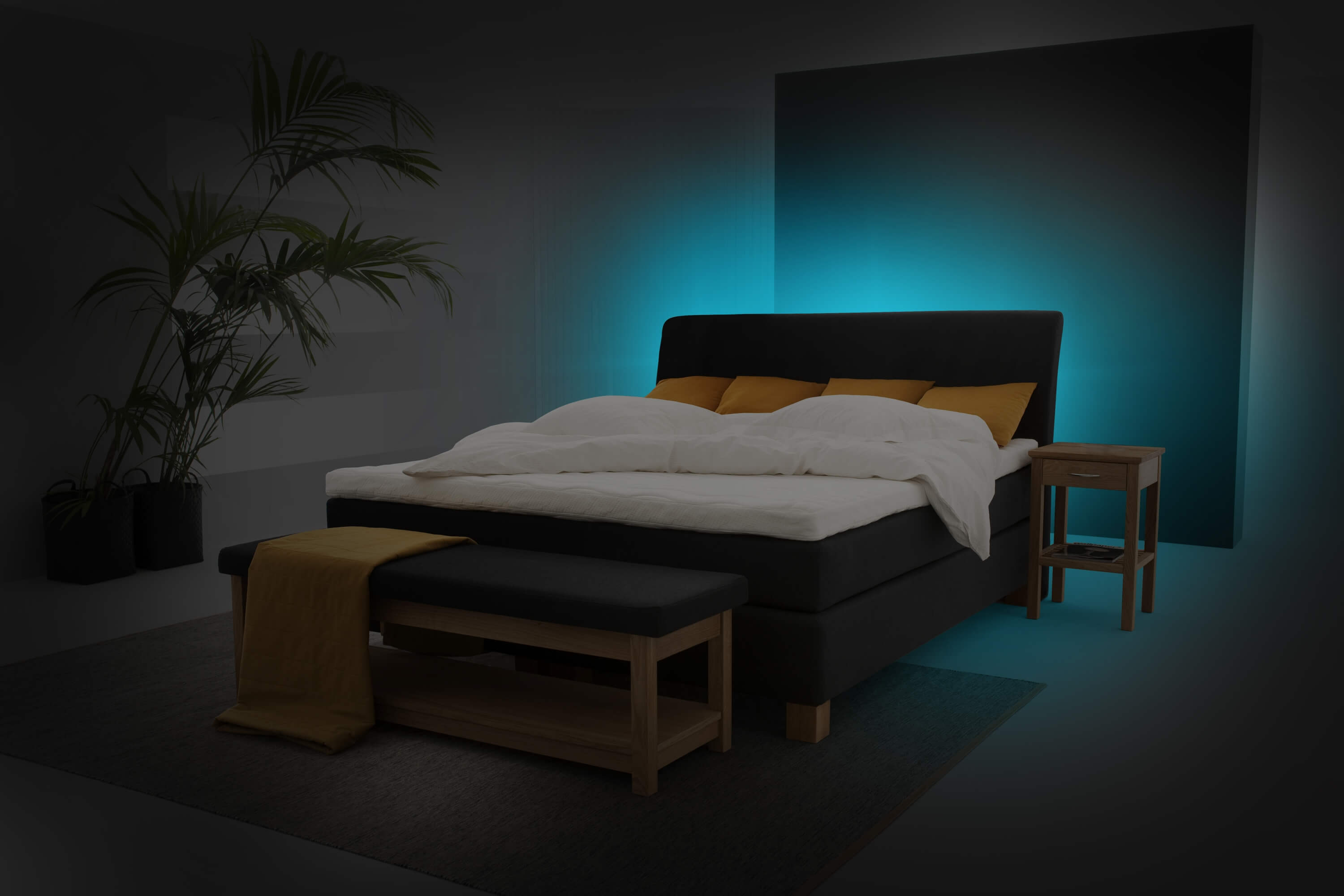 Color Ambiance Bringt Durch Licht Atmosphare In Das Schlafzimmer