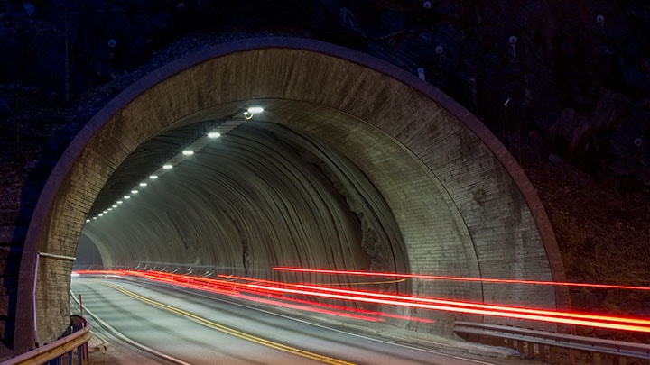 Tunnel safety with LED