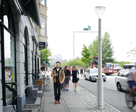 The Philips Lightpole Site Slim, a new connected street light for Europe