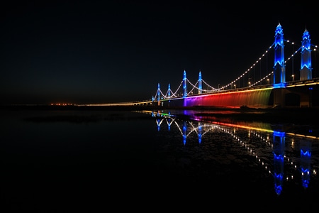 China’s latest engineering marvel makes the Yellow River sparkle at night