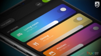 philips hue app home dashboard