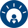 Icon of person with heart