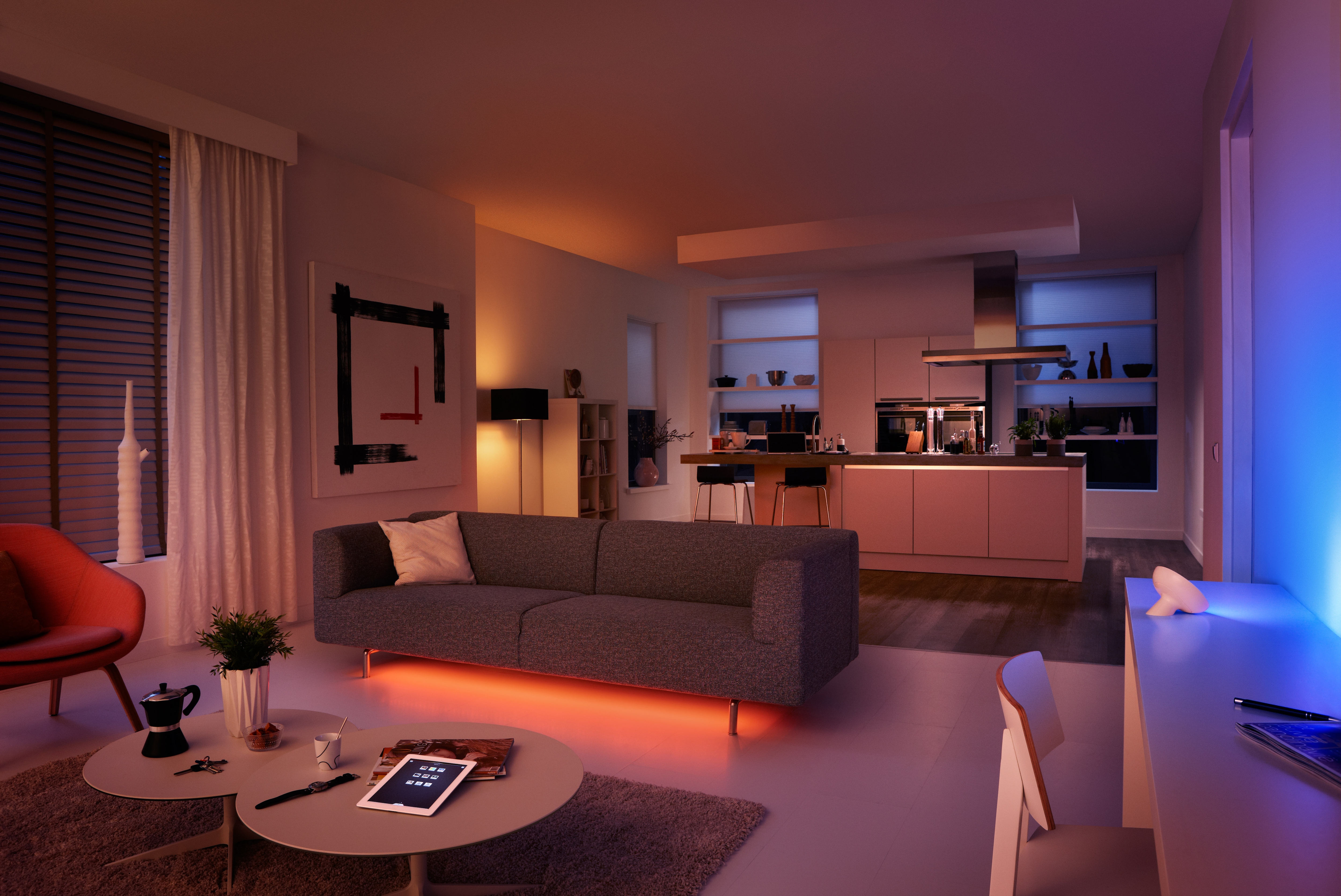 Текст вечером в комнате. Philips Hue умный дом. Philips Hue Bloom. Philips Hue Color управление светом. Philips Hue система освещения.