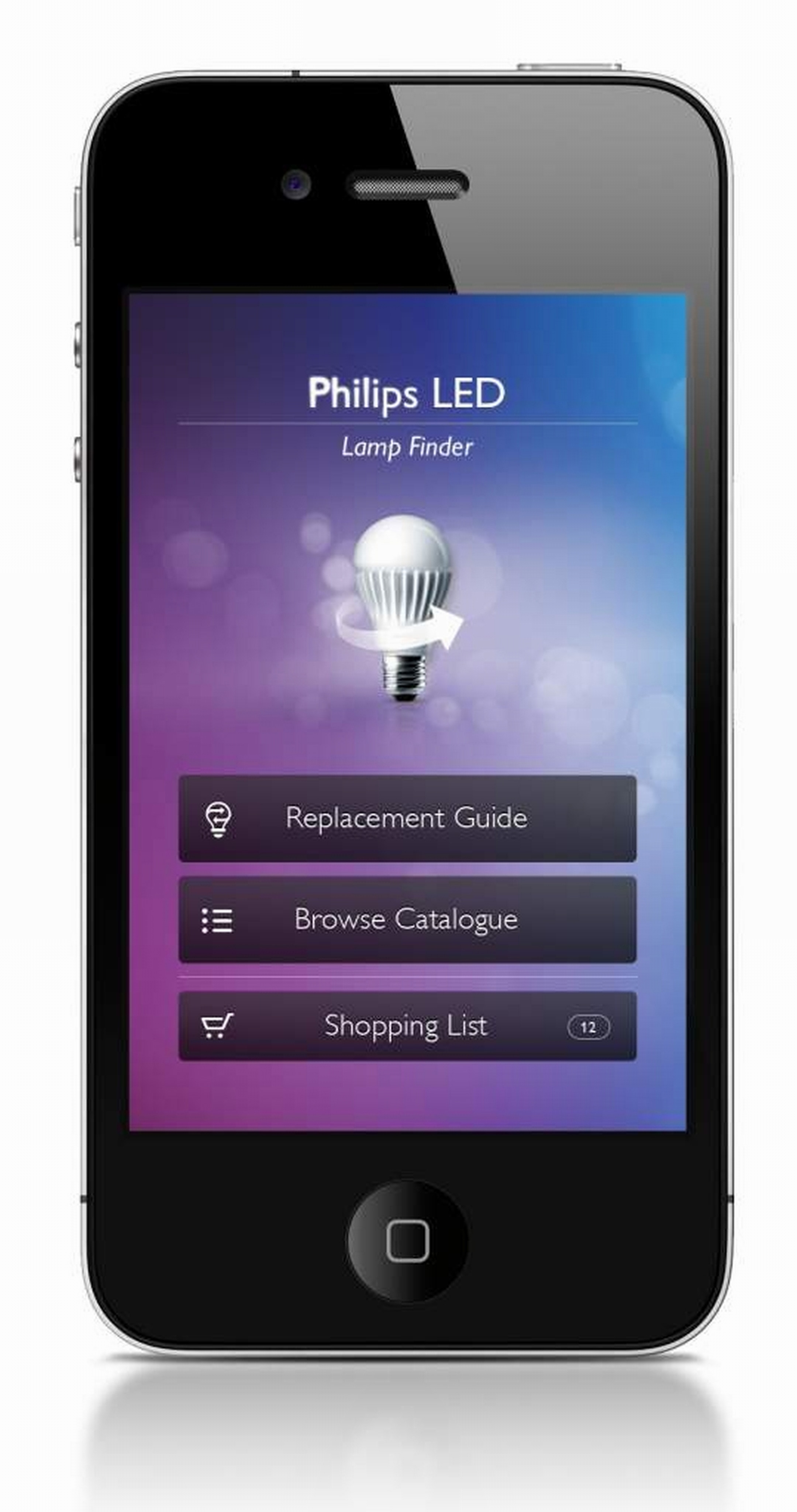 Avec la nouvelle appli LED Lamp Finder de la recherche d'une d'éclairage simple et élégante est plus aisée que