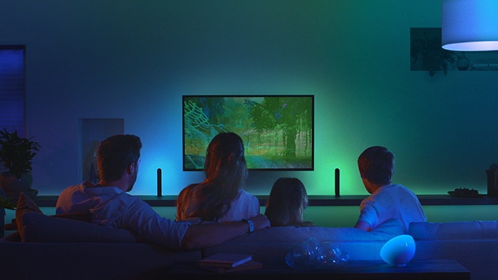 Grab the popcorn! Take your home entertainment to the next level with the Philips Hue Play HDMI Sync Box