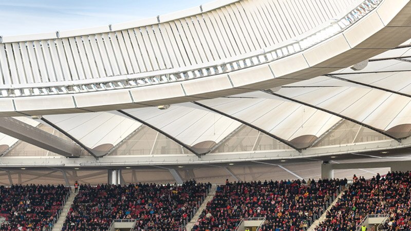 Wanda Metropolitano, Atlético de Madrid football stadium, Madrid, Spain - Cruz y Ortiz Arquitectos © Enrique Lledó
