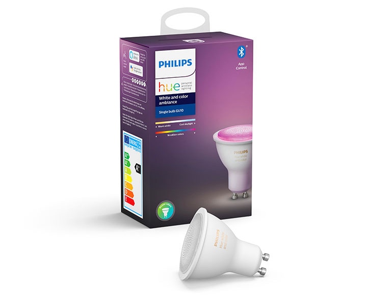 Philips Hue White and Color Ambiance and White Ambiance GU10 spotlights