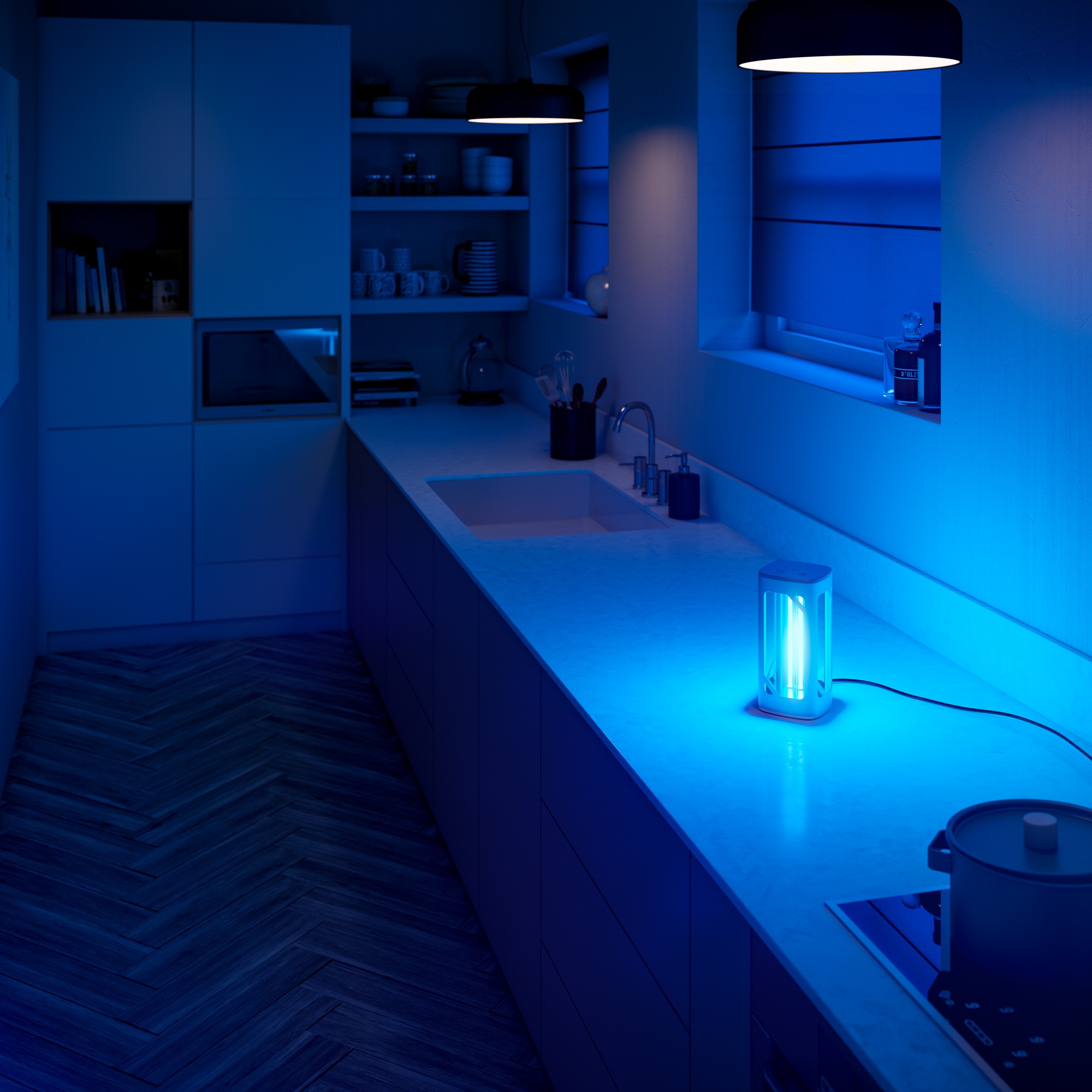 Philips L/ámpara de mesa desinfectante UV-C de aluminio Exclusive gris metalizado por luz ultravioleta desinfecci/ón de virus y bacterias