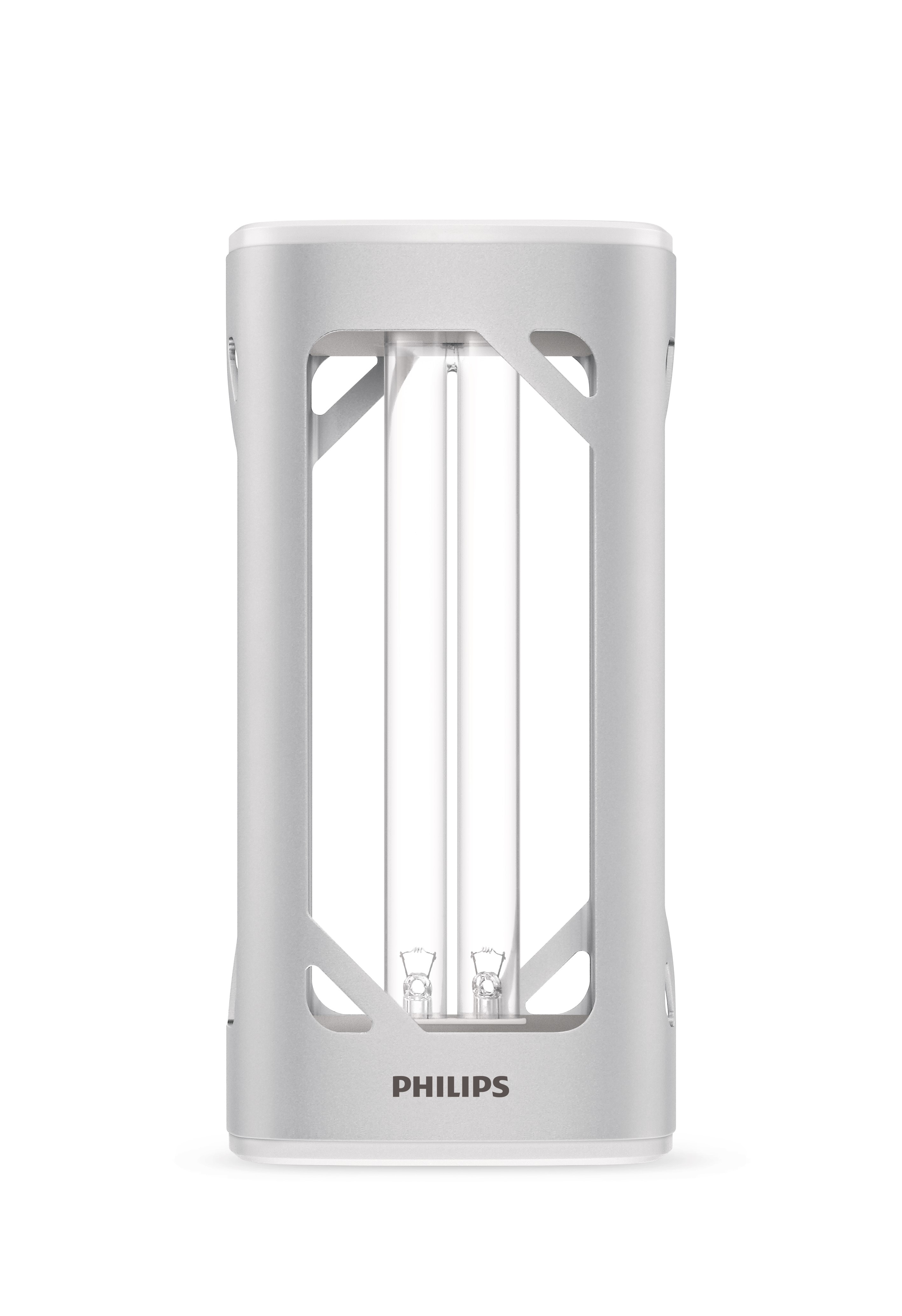 Philips L/ámpara de mesa desinfectante UV-C de aluminio Exclusive gris metalizado por luz ultravioleta desinfecci/ón de virus y bacterias