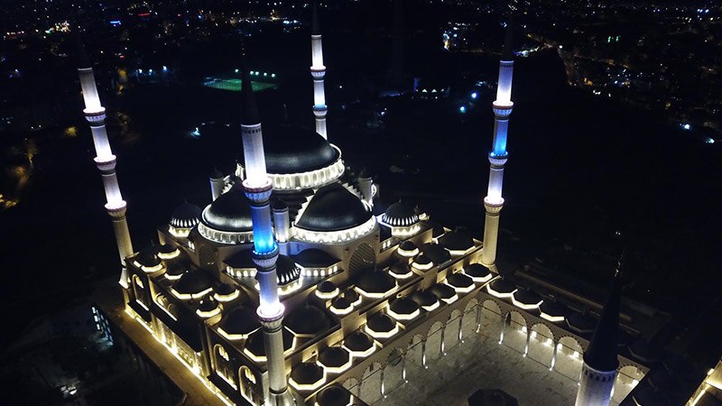 Camlica Mosque Lighting image