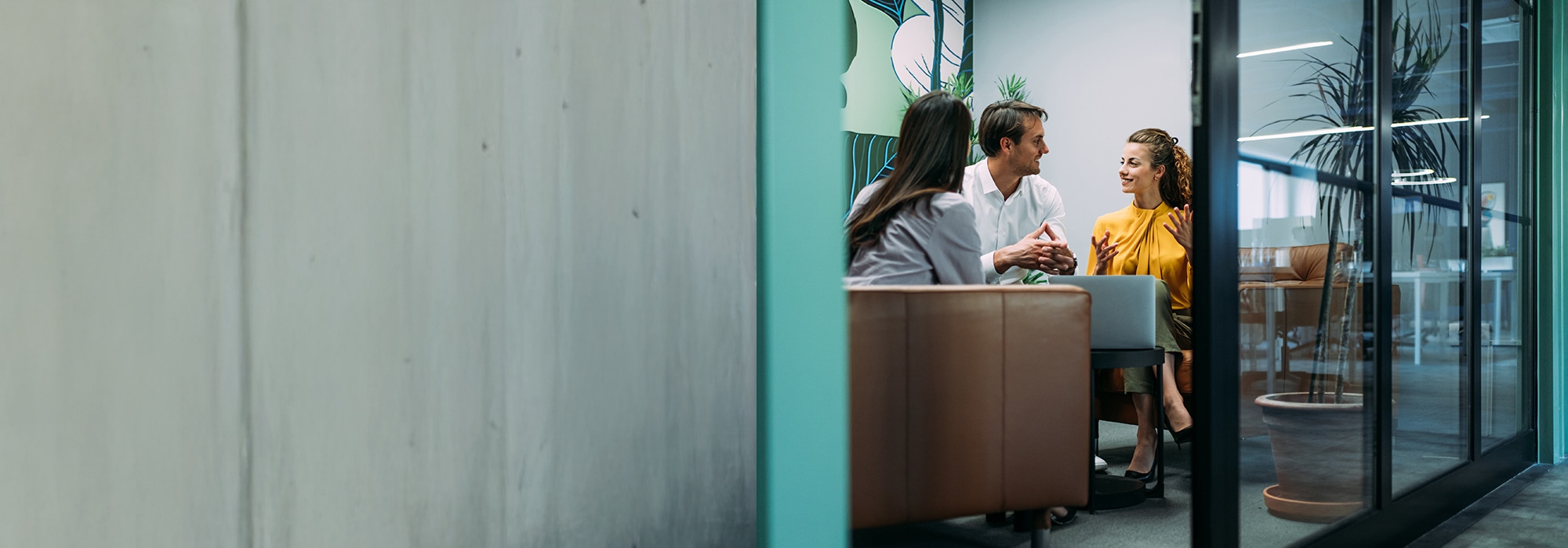 Modern office illuminated by Signify MasterConnect connected lighting system