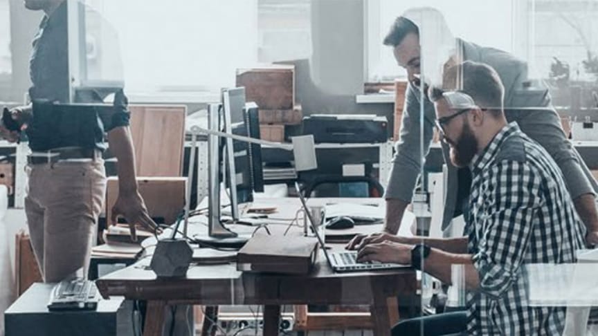 Busy open-plan office