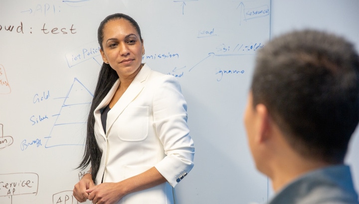 Doubler notre pourcentage de femmes aux postes de direction pour atteindre 34%