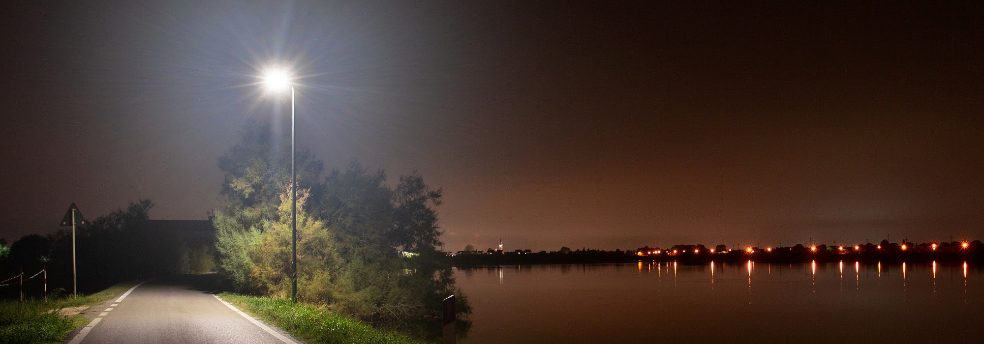 Solar energy lights up the lagoon