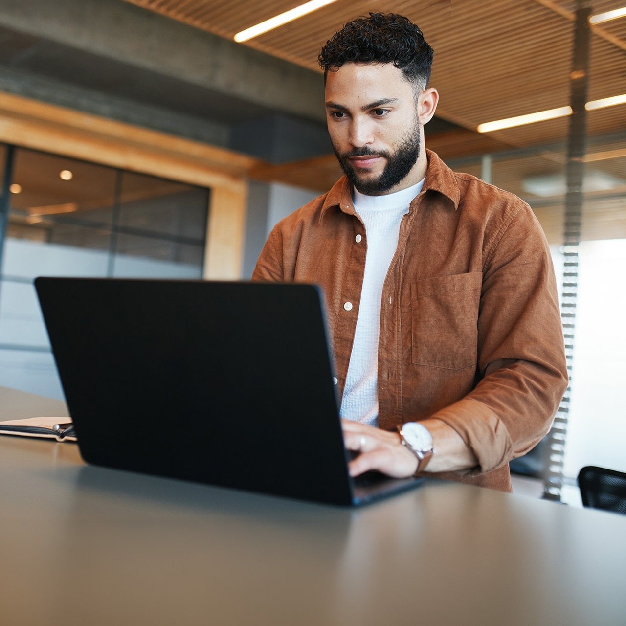 person with laptop