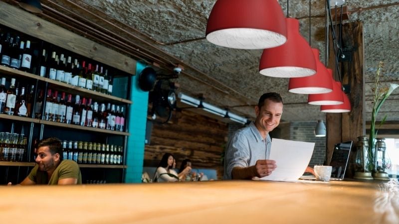 3D printed luminaires in a restaurant
