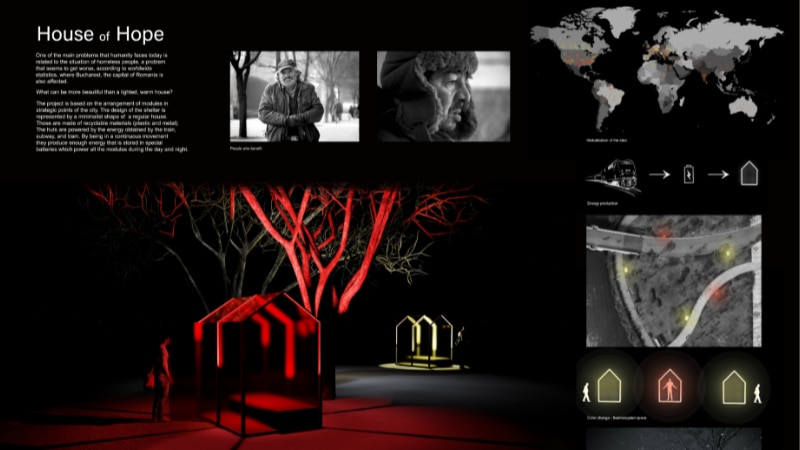 An honorable mention goes to the ‘House of Hope’ by Alexandra Joița and Corina Săndescu