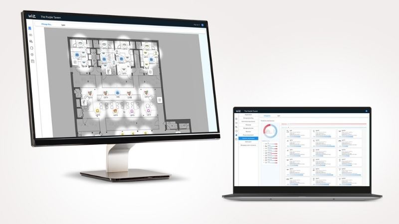 WiZ dashboard on desktop and laptop