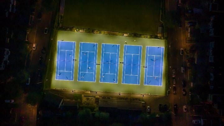 Purley Bury tennis club gets an LED makeover