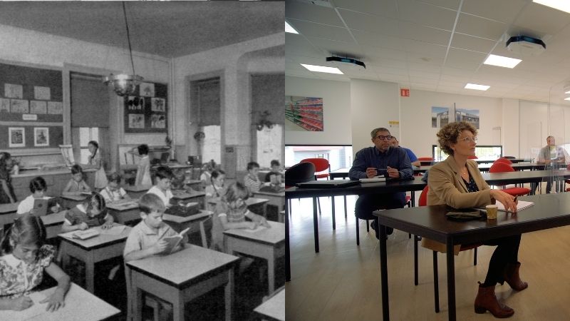 Disinfecting UV-C upper air luminaires in the 1930s and today