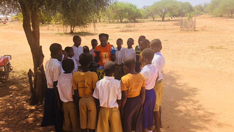 Solar lights to students