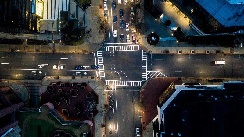 Street lighting in New York City