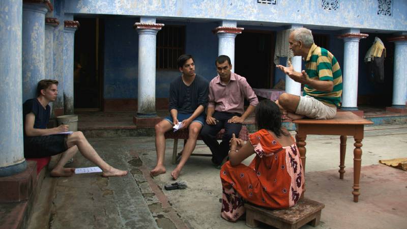 The team during a market research in Gaya, India