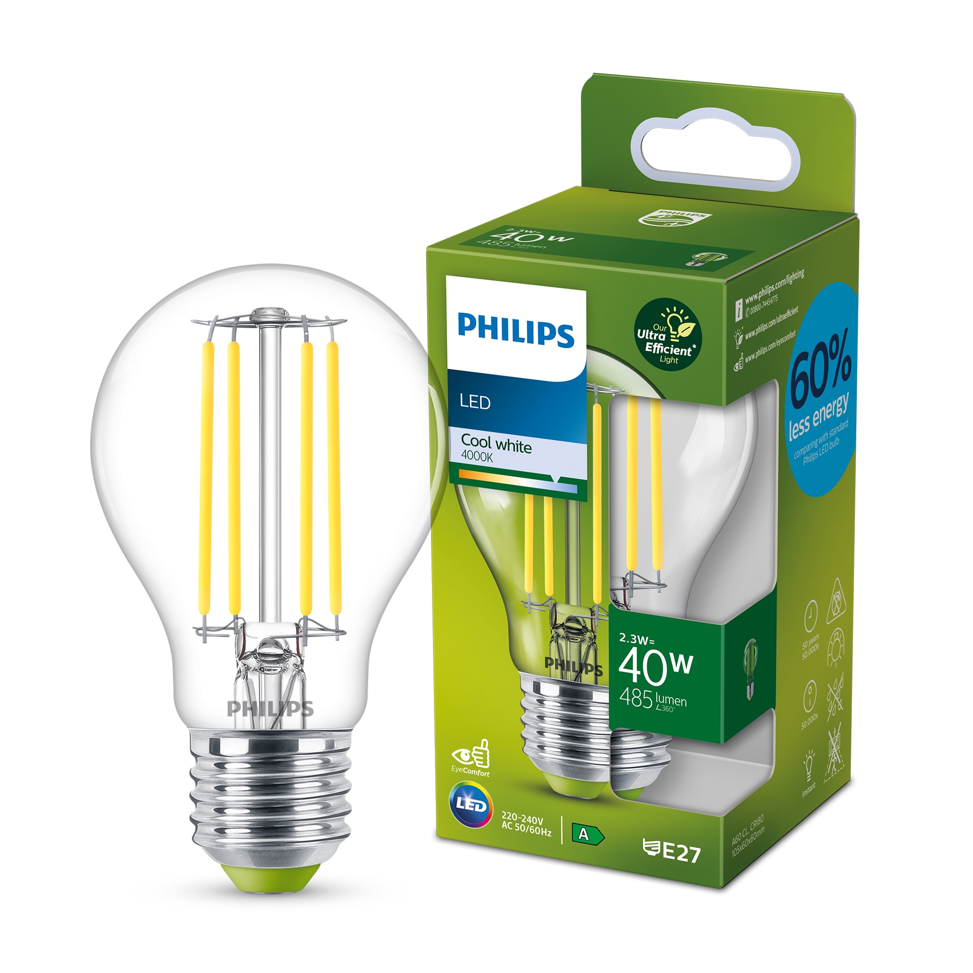 Hollywood voorzichtig Aanvulling Philips LED's most energy-efficient A-class bulbs | Signify Company Website