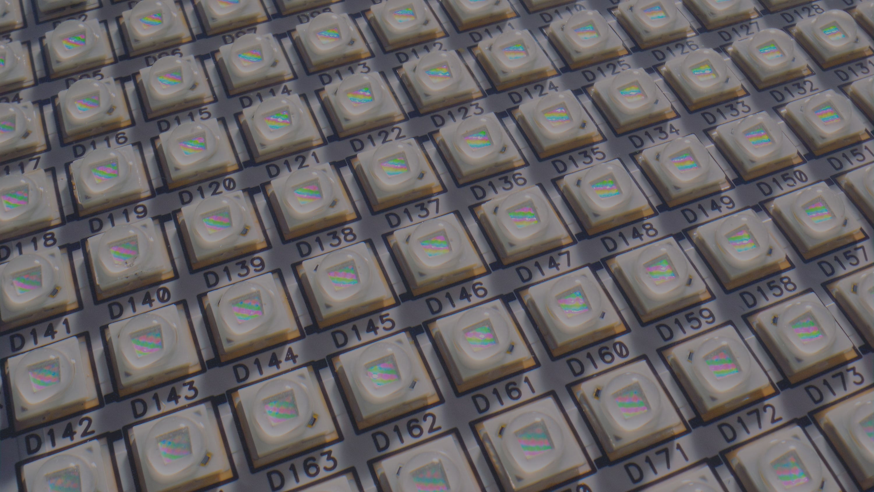 Closeup of LED lights