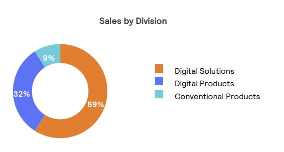 Sales by business divisions