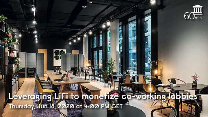 Leveraging LiFi to monetize coworking lobbies