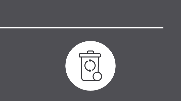 Downstream &ndash; waste bin icon