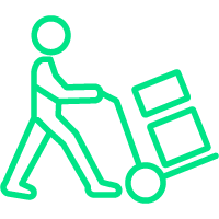 Person delivering an order icon