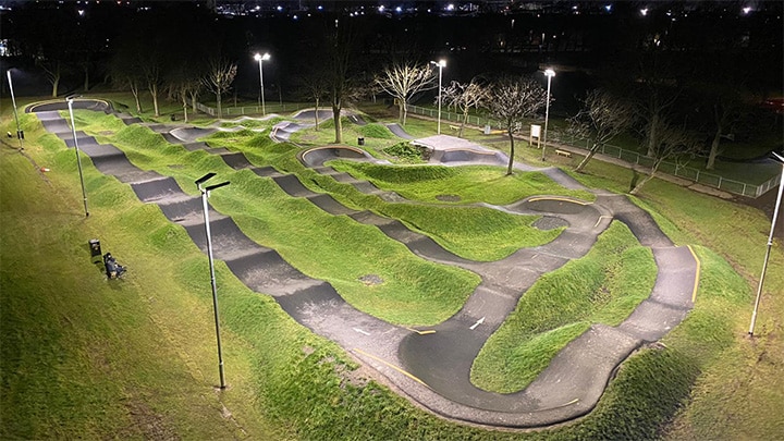 Grangemouth gets moving with a night-friendly pump track