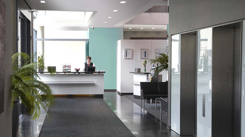 Office environment, reception