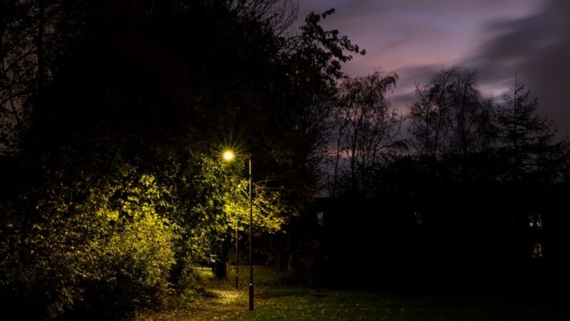 Urban safety Edinburgh night solar lighting