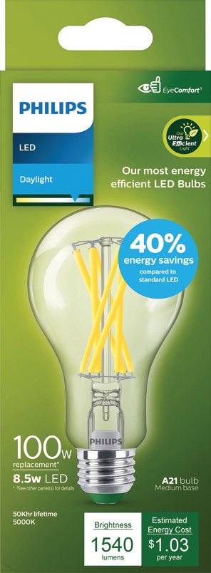 Philips Lighting LED Ampoule ultra efficace classe énergétique A