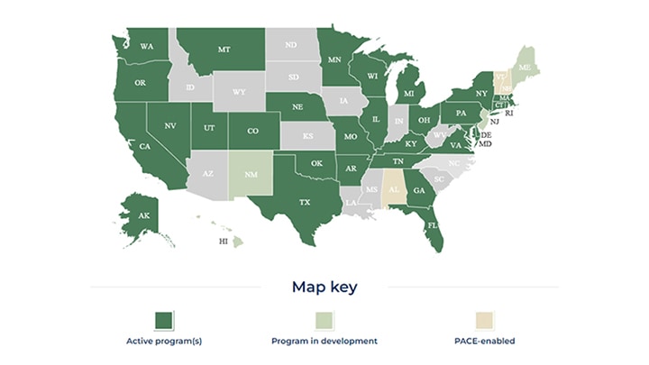 Map Showing C-Pace Model Implementation