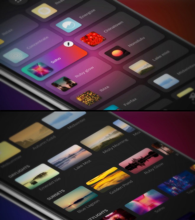 Philips Hue app scenes library