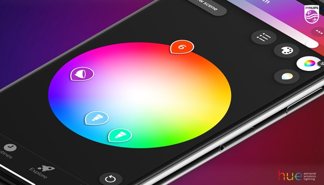 Philips Hue app color pickers