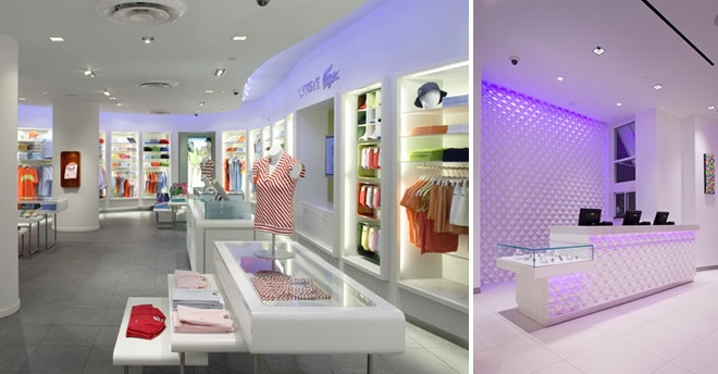 Colored lighting retail