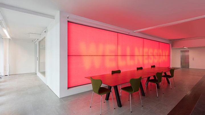 Improve well-being at your workplace with luminous textile panels