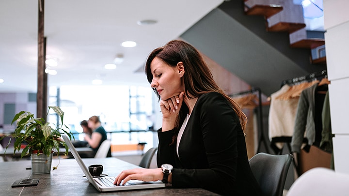 Woman at computer