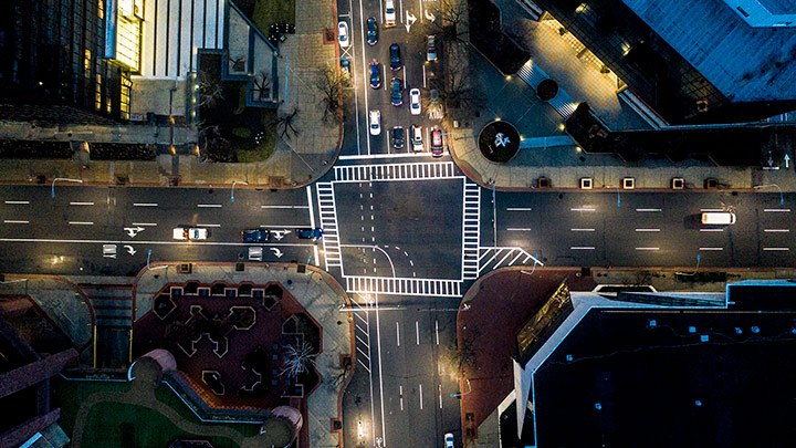 Street lights in New York City