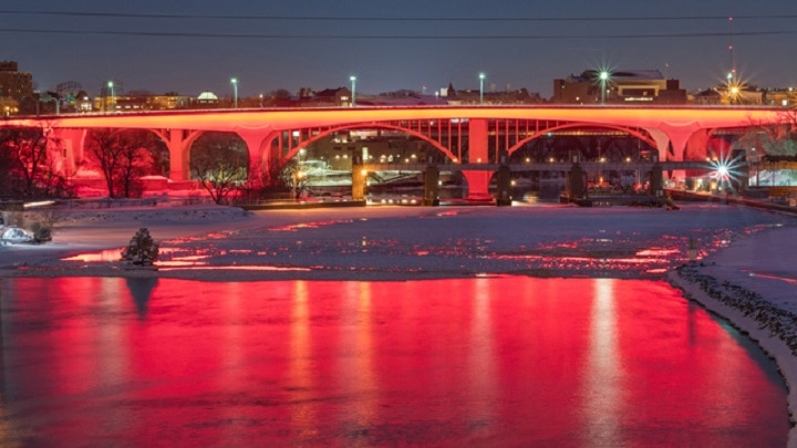 Interstate 35W Bridge to celebrate the big game festivities with immersive LED light shows
