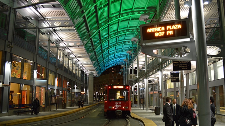 Dynamic lighting transforms the San Diego Trolley Station