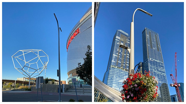 Rogers Place path and public spaces illuminated with SoleCity Bollards