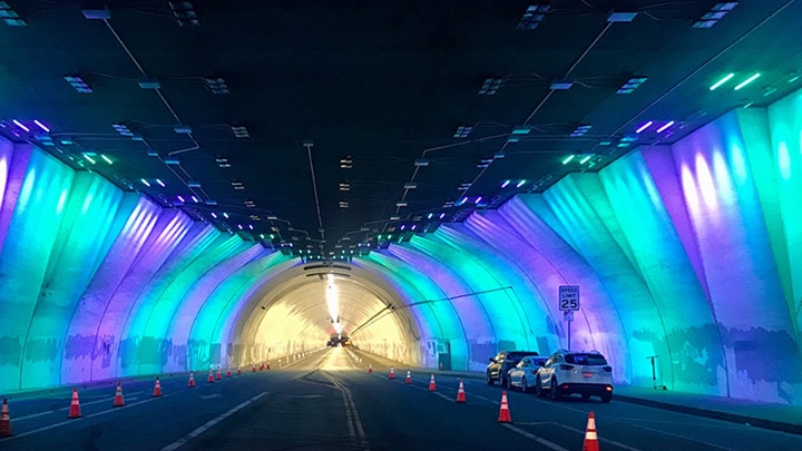 Los Angeles’ 2nd Street Tunnel with Light