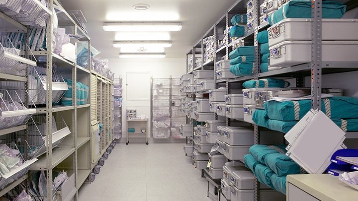 a medical storage room