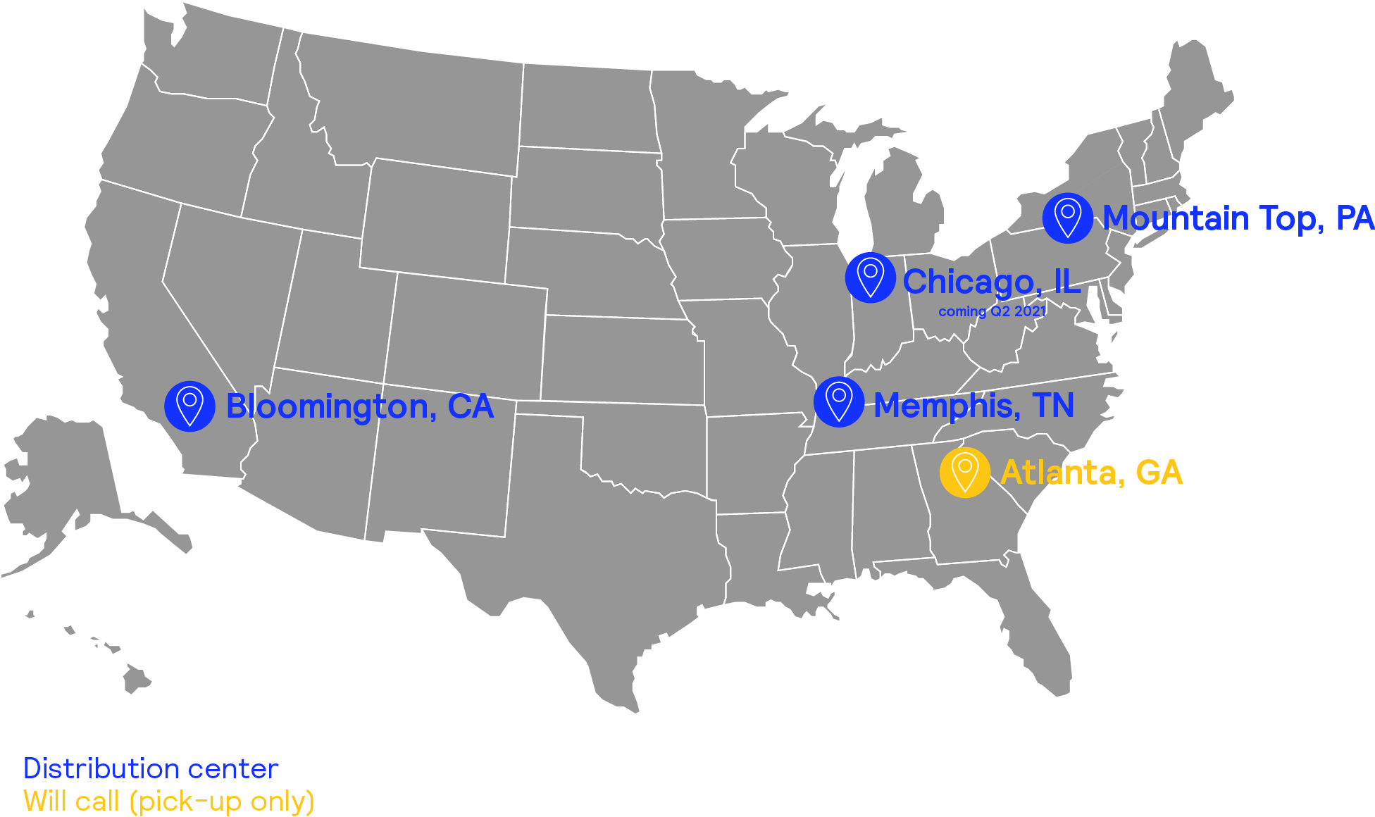 Ready to go Distribution map